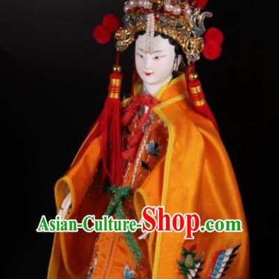 Traditional Chinese Handmade Queen Puppet Marionette Puppets String Puppet Wooden Image Arts Collectibles