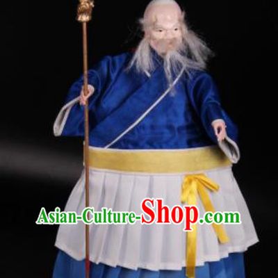 Traditional Chinese Handmade Old Men Puppet Marionette Puppets String Puppet Wooden Image Arts Collectibles