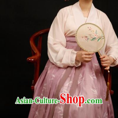 Chinese Traditional Song Dynasty Aristocratic Mistress Hanfu Dress Ancient Drama Nobility Silk Replica Costumes for Women