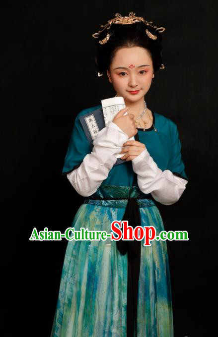 Chinese Traditional Tang Dynasty Palace Maidservant Hanfu Dress Ancient Drama Court Lady Replica Costumes for Women Chinese Traditional Tang Dynasty Palace Maidservant Hanfu Dress Ancient Drama Court Lady Replica Costumes for Women