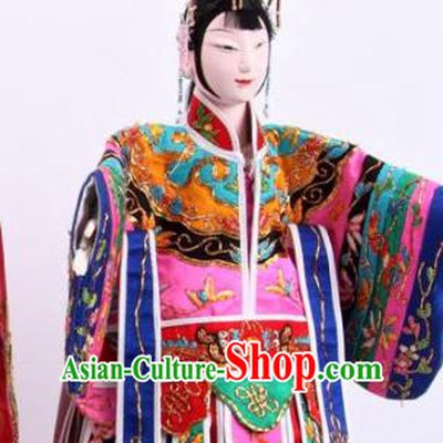 Traditional Chinese Handmade Empress Puppet Marionette Puppets String Puppet Wooden Image Arts Collectibles