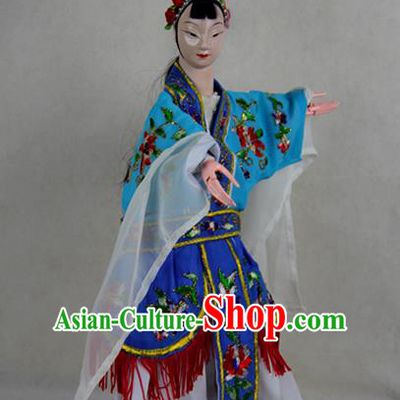 Chinese Traditional Diva Zhu Yingtai Marionette Puppets Handmade Puppet String Puppet Wooden Image Arts Collectibles
