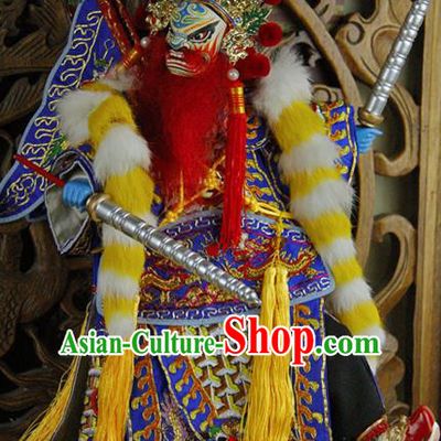 Chinese Traditional General Marionette Puppets Handmade Puppet String Puppet Wooden Image Arts Collectibles