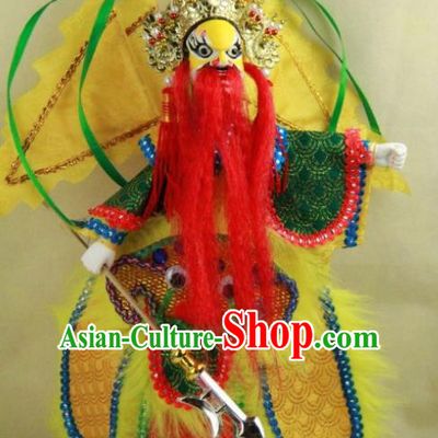 Chinese Traditional Beijing Opera Takefu Dian Wei Marionette Puppets Handmade Puppet String Puppet Wooden Image Arts Collectibles