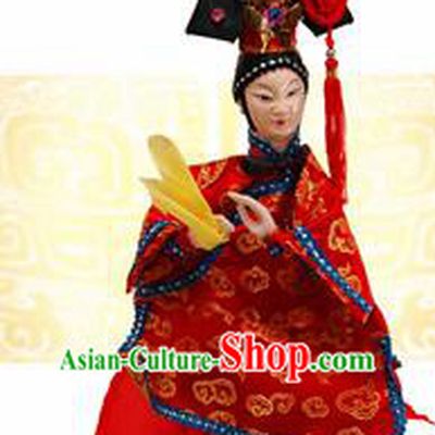 Chinese Traditional Beijing Opera Manchu Princess Marionette Puppets Handmade Puppet String Puppet Wooden Image Arts Collectibles