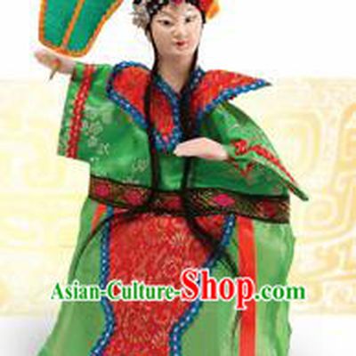 Chinese Traditional Princess Iron Fan Marionette Puppets Handmade Puppet String Puppet Wooden Image Arts Collectibles