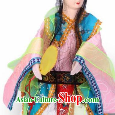 Traditional Chinese Pink Beauty Marionette Puppets Handmade Puppet String Puppet Wooden Image Arts Collectibles