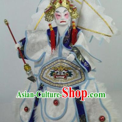 Traditional Chinese General Xue Dingshan Marionette Puppets Handmade Puppet String Puppet Wooden Image Arts Collectibles