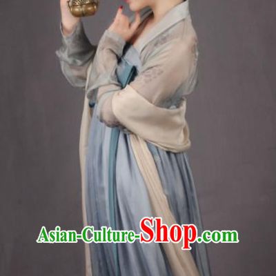 Chinese Traditional Tang Dynasty Court Maid Hanfu Dress Ancient Palace Maidservants Replica Costumes for Women