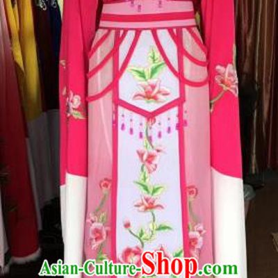 Traditional Chinese Handmade Beijing Opera Diva Costumes Ancient Peri Princess Rosy Dress for Women