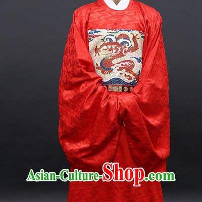 Ancient Chinese Government Official Costumes Clothing and Hat Complete Set