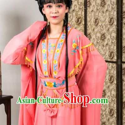 Handmade Traditional Chinese Beijing Opera Diva Rosy Dress Ancient Nobility Lady Costumes for Women