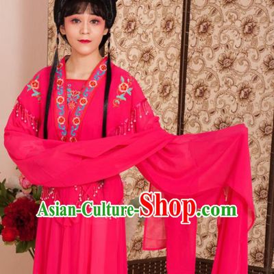Handmade Traditional Chinese Beijing Opera Diva Rosy Dress Ancient Nobility Lady Costumes for Women