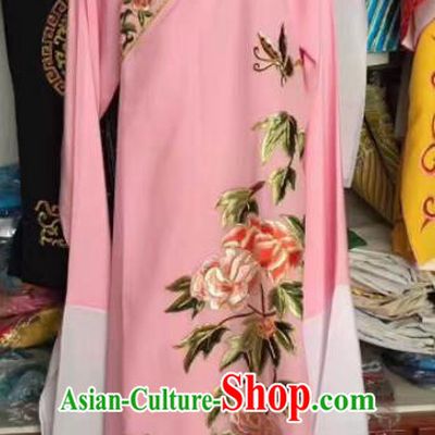 Traditional Chinese Huangmei Opera Niche Embroidered Pink Robe Ancient Nobility Childe Costume for Men