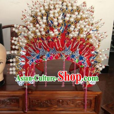 Traditional Chinese Beijing Opera Bride Phoenix Coronet Ancient Imperial Consort Headwear for Women