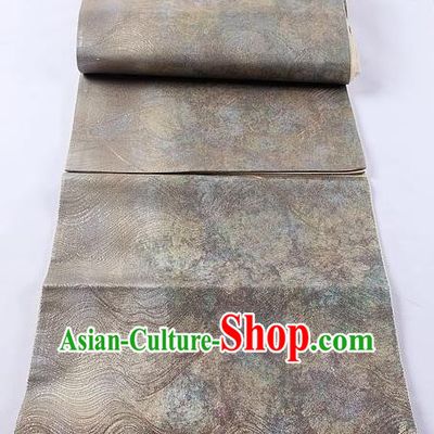 Traditional Japanese Classical Pattern Grey Waistband Kimono Brocade Accessories Yukata Belt for Women