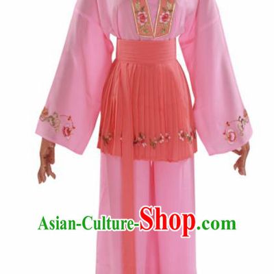 Handmade Traditional Chinese Beijing Opera Young Lady Pink Clothing Ancient Maidservants Costumes for Women
