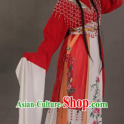 Traditional Chinese Beijing Opera Actress Red Dress Ancient Court Princess Costumes for Women