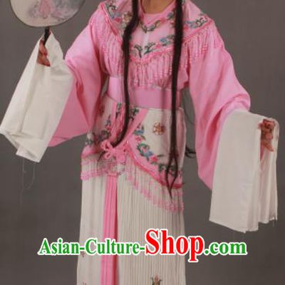 Traditional Chinese Peking Opera Actress Pink Dress Ancient Court Princess Costumes for Women