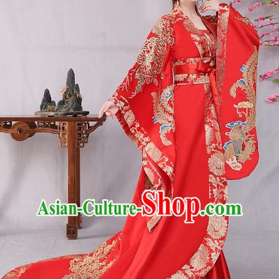 Traditional Chinese Tang Dynasty Court Wedding Red Hanfu Dress Ancient Drama Imperial Consort Replica Costumes for Women