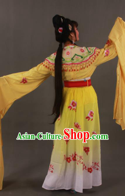 Traditional Chinese Peking Opera Actress Yellow Dress Ancient Imperial Princess Costume for Women Traditional Chinese Peking Opera Actress Yellow Dress Ancient Imperial Princess Costume for Women