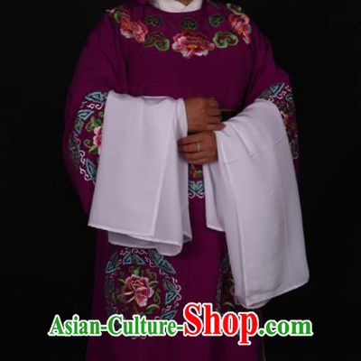 Traditional Chinese Peking Opera Stand By Purple Dress Ancient Dowager Countess Costume for Women