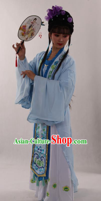 Traditional Chinese Peking Opera Diva Blue Dress Ancient Court Princess Costume for Women Traditional Chinese Peking Opera Diva Blue Dress Ancient Court Princess Costume for Women