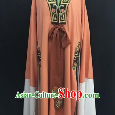 Traditional Chinese Huangmei Opera Niche Orange Robe Ancient Romance of the Western Chamber Scholar Costume for Men