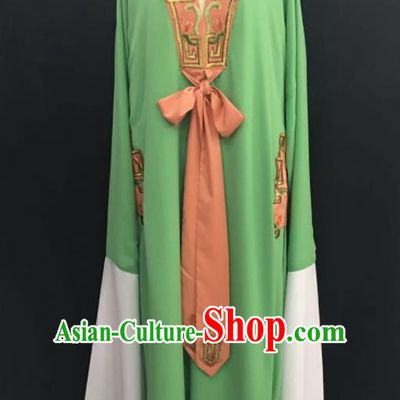 Traditional Chinese Huangmei Opera Niche Green Robe Ancient Romance of the Western Chamber Scholar Costume for Men