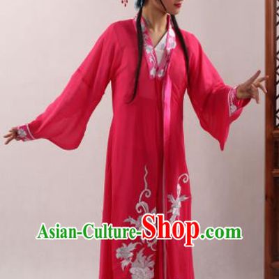 Traditional Chinese Peking Opera Diva Chun Xiang Rosy Dress Ancient Nobility Lady Costume for Women