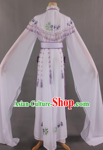 Traditional Chinese Peking Opera Diva White Dress Ancient Nobility Lady Costume for Women Traditional Chinese Peking Opera Diva White Dress Ancient Nobility Lady Costume for Women