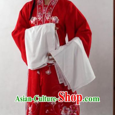 Traditional Chinese Shaoxing Opera Diva Red Dress Ancient Peking Opera Nobility Lady Costume for Women