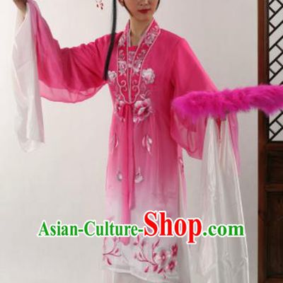Traditional Chinese Shaoxing Opera Diva Rosy Dress Ancient Peking Opera Nobility Lady Costume for Women