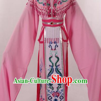 Traditional Chinese Shaoxing Opera Seven Fairy Light Pink Dress Ancient Peking Opera Diva Costume for Women