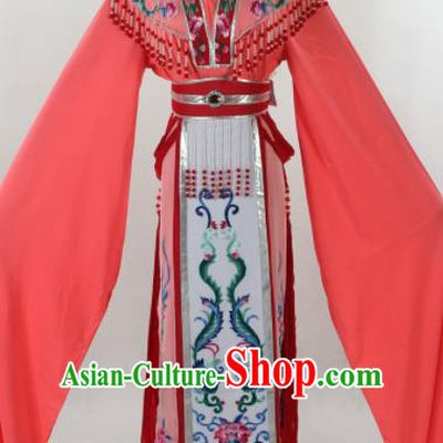 Traditional Chinese Shaoxing Opera Seven Fairy Peach Pink Dress Ancient Peking Opera Diva Costume for Women