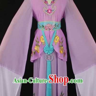 Chinese Traditional Shaoxing Opera A Dream in Red Mansions Purple Dress Ancient Peking Opera Maidservant Costume for Women