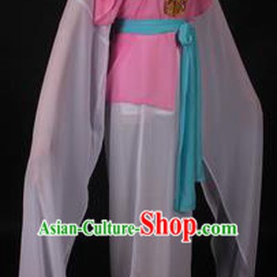 Traditional Chinese Shaoxing Opera Maidservants Pink Dress Ancient Peking Opera Village Girl Costume for Women
