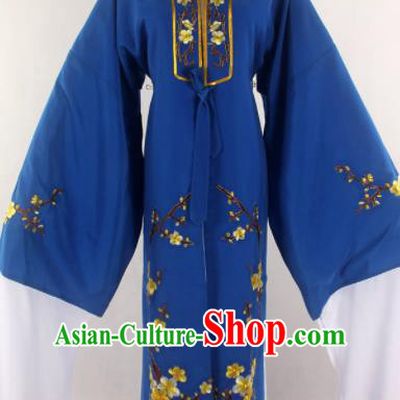 Traditional Chinese Shaoxing Opera Niche Royalblue Robe Ancient Childe Scholar Costume for Men