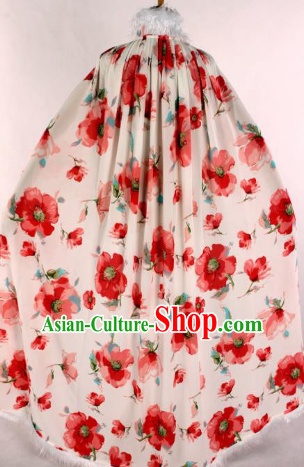 Chinese Traditional Shaoxing Opera Printing Cape Ancient Peking Opera Actress Costume for Women Chinese Traditional Shaoxing Opera Printing Cape Ancient Peking Opera Actress Costume for Women
