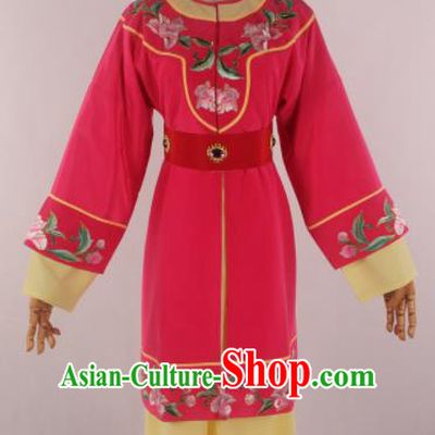 Traditional Chinese Shaoxing Opera Livehand Rosy Clothing Ancient Servant Costume for Men