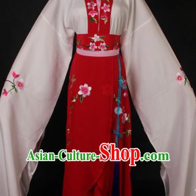 Traditional Chinese Shaoxing Opera Actress Red Dress Ancient Peking Opera Rich Lady Costume for Women