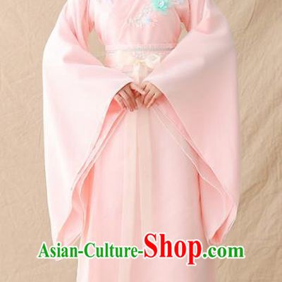 Chinese Ancient Drama Court Princess Pink Hanfu Dress Traditional Jin Dynasty Palace Lady Replica Costumes for Women