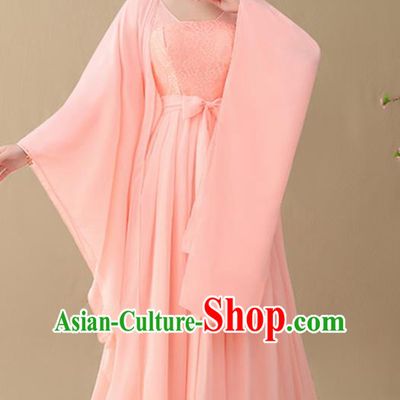 Chinese Ancient Drama Goddess Pink Hanfu Dress Traditional Tang Dynasty Imperial Consort Replica Costumes for Women