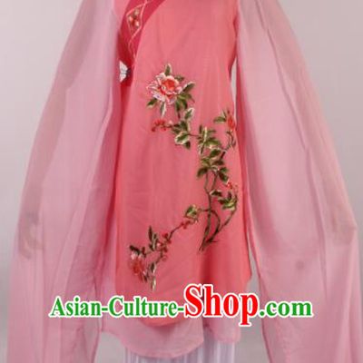 Chinese Traditional Shaoxing Opera Buddhist Nun Pink Dress Ancient Peking Opera Actress Costume for Women