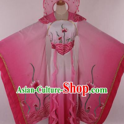 Chinese Traditional Shaoxing Opera Dragon Princess Pink Dress Ancient Peking Opera Actress Costume for Women