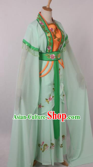 Chinese Traditional Shaoxing Opera Concubine Kou Zhu Green Dress Ancient Peking Opera Actress Costume for Women Chinese Traditional Shaoxing Opera Concubine Kou Zhu Green Dress Ancient Peking Opera Actress Costume for Women