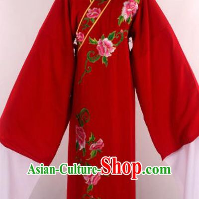 Traditional Chinese Shaoxing Opera Niche Embroidered Red Robe Ancient Nobility Childe Costume for Men