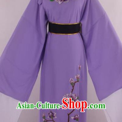 Traditional Chinese Shaoxing Opera Gifted Scholar Niche Embroidered Purple Robe Ancient Nobility Childe Costume for Men