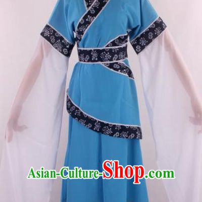 Chinese Traditional Opera Farmwife Blue Dress Ancient Peking Opera Diva Costume for Women
