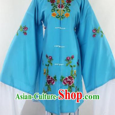 Chinese Traditional Beijing Opera Qin Xianglian Blue Dress Ancient Peking Opera Diva Costume for Women